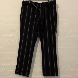 Loft striped belted pants